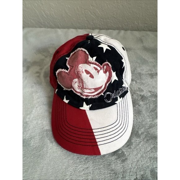 Disney Parks Mickey Mouse original Patriotic Baseball Cap Hat adjustable - Picture 1 of 6